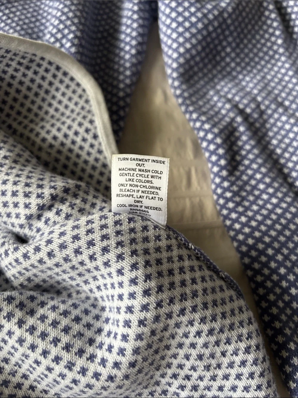 Halogen Blazer with White Piping and Geometric Print